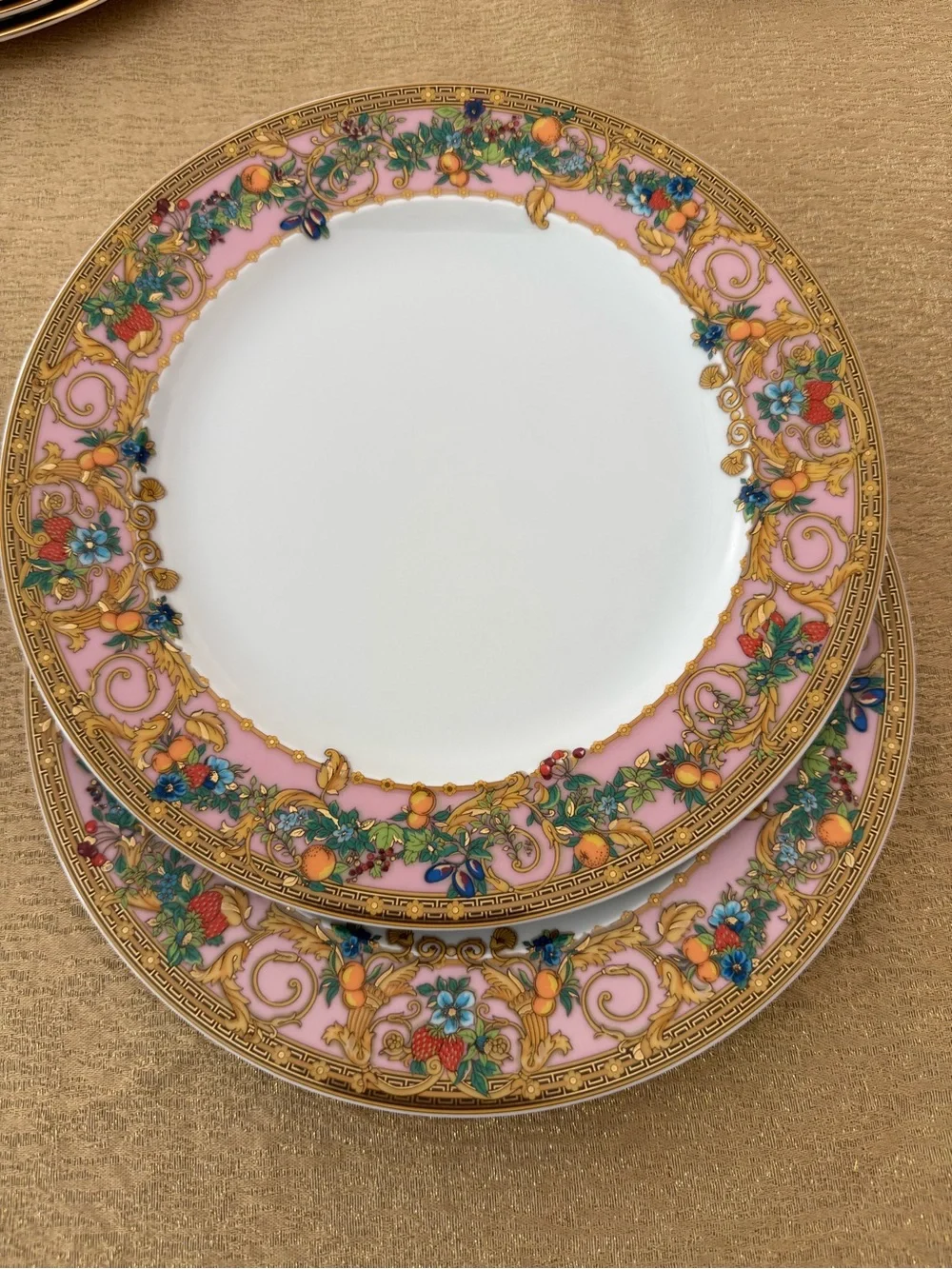 Versace LE JARDIN  AUTHENTIC DINNER SALAD AND CHARGER PLATE